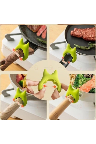 Mainshop 2 Adet Silikon Tava Ve Tencere Kaşık Tutucu Isıya Dayanıklı Mutfak Yardımcısı M-50