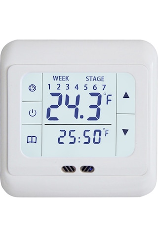 Hombey Elektrikli Isıtma Termostati, Dokunmatik Lcd Ekranlı, 16a, 3600w, 1 C Hassasiyet, 7 Gün Programlanabilir, Odalar İçin Sıcaklık Kontrolü