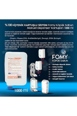 Fomy Hassas Ciltler için Köpük Sabun 12 x 1 L