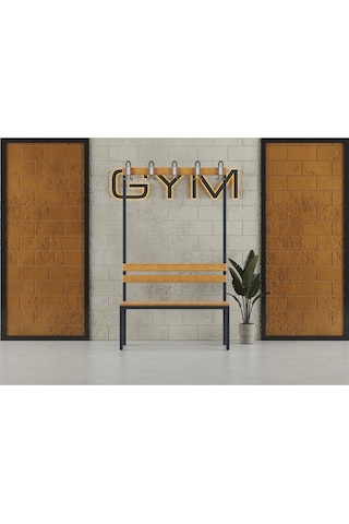 Ayakkabılıksız 4 Ayaklı Tek Taraflı Bank, 5 Kanca, 100x43x170 Cm, Spor Bankı