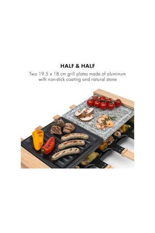 Klarstein Chateaubriand Raclette Grill Elektrikli Taş Izgara ve Barbekü