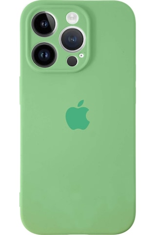 Apple Uyumlu iPhone 14 Pro Max Kılıf Logolu Kamera Korumalı Altı Kapalı İçi Kadife Lansman Kapak - Açık Mavi