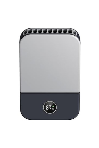 Yaz Açık Özel Boyun Asılı Fan Küçük Usb Şarj Tipi Elektrikli Akıllı Led Ekran Yüksek Kaliteli Fan Beyaz