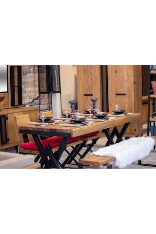 Ntconcept Ntconcept Masif Ağaç Yemek Masası Takımı (437867176)