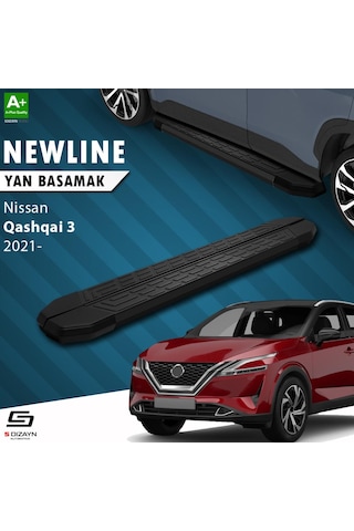 S-dizayn Nissan Qashqai 3 Newline Siyah Yan Basamak 173 Cm 2021 Üzeri A+ Kalite