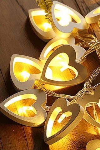 Kalp Led Işık Zinciri Günışığı