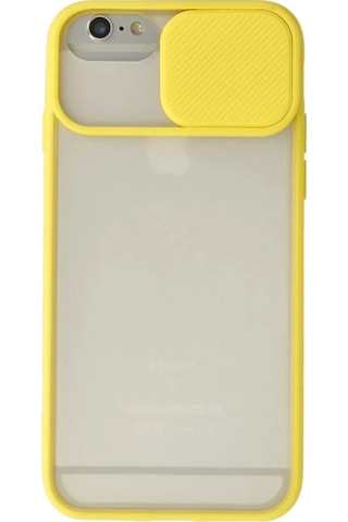 Newface Apple Apple iPhone Uyumlu  6 Plus Kılıf Palm Buzlu Kamera Sürgülü Silikon - Sarı