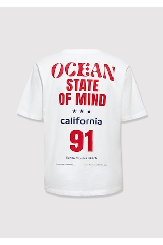 Mavi - California Baskılı Ekru Tişört 1613894-70057