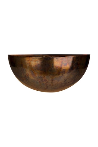 Bent S Metal Bronz Askılı Kase