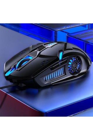 Yındıao G5 3200dpı 4 Modlu Ayarlanabilir 6 Tuşlu Rgb Işık Sessiz Kablolu Oyun Faresi Siyah Diğer