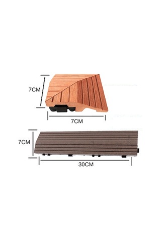 Sones Açık Balkon Plastik Ahşap Su Geçirmez Korozyon Önleyici Sızdırmazlık Zemin, Renk: Eş-ekstrüde Köşe Diğer