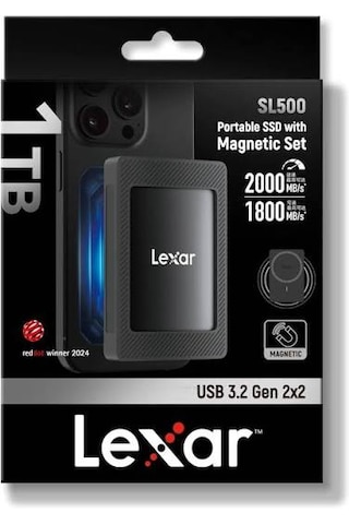 Lexar Sl500 Manyetik 1tb 2000mb/sn Taşınabilir Ssd Lsl500m001t-rnbng