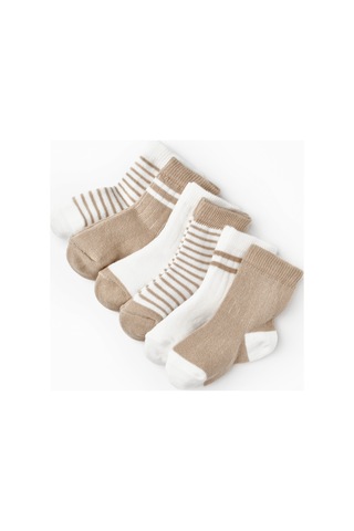 Csyc1003 Bebek 6'lı Çorap %100 Organik Pamuk, Bebek - Yenidoğan - Csyc1003 Taş