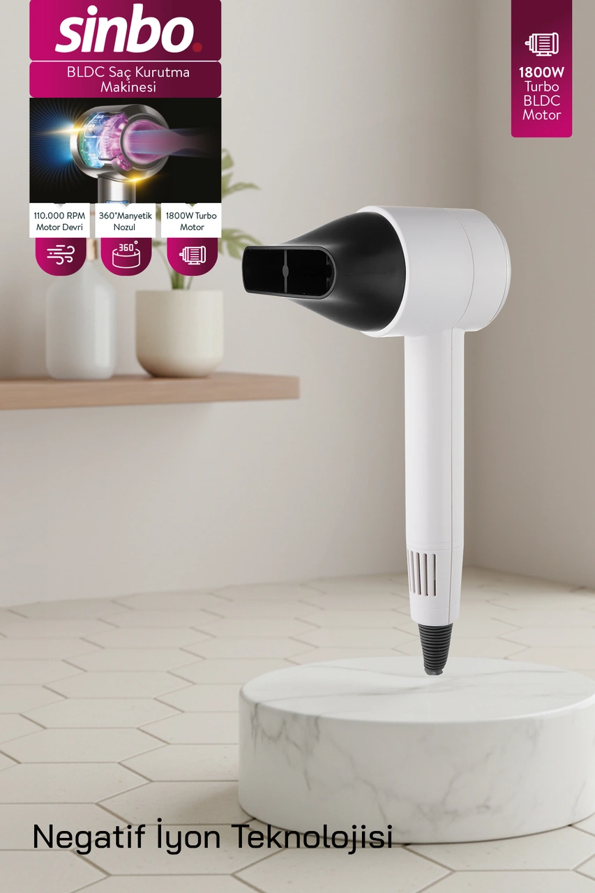 Shd-1705 Bldc Saç Kurutma Makinesi-beyaz