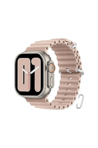 Apple Uyumlu  Watch 42mm 44mm 45mm 49mm 1/2/3/4/5/6/se/7/8/ultra Akıllı Saat Ocean Kordon Ve Kayışı Pembe
