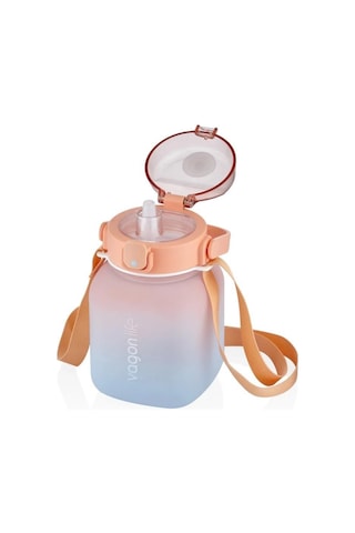 Vagonlife Motivasyon Su Matarası 1100 ML Pembe Mavi
