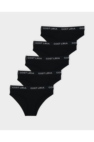 Gost Liria Root Kadın Slip Külot 5 Li Paket - Siyah Siyah