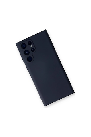 Cosmotex Newface Samsung Galaxy Uyumlu S22 Ultra Kılıf Nano İçi Kadife Silikon - Lacivert