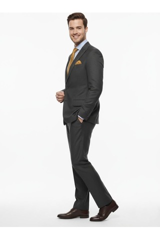 Presto Erkek Slimfit Çizgili Yün Takım Elbise 6 Drop Lacivert 2127-200 Lacivert