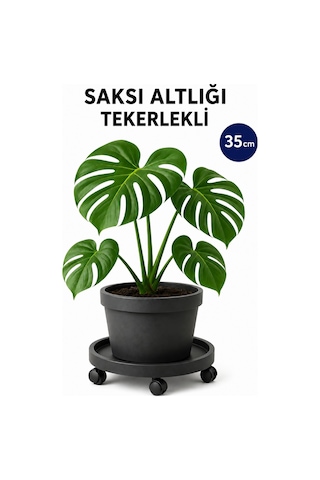 Tekerlekli Saksı Altlığı Çok Amaçlı Damacana Tüp Taşıma Standı 35 cm 360° Döner