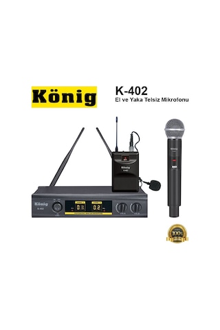 König K-402 El ve Yaka Telsiz Mikrofonu