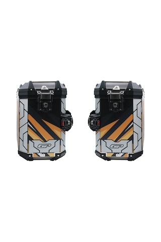 Gp Kompozit Dsn07 Universal 40 Lt X 2 Desenli Alüminyum Motosiklet Yan Çanta Seti Diğer