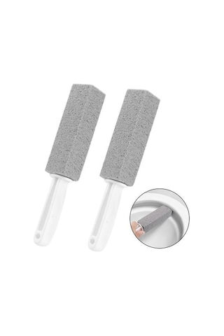1 Adet / Set Tuvalet Fırçası Doğal Ponza Taş Lavabolar Küvetler Tuvalet Fırçalama Temizleme Fırçası Ev Temizleme Araçları Tuvalet Fırçası Tutucular Antrasit - Beyaz