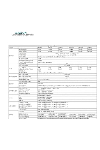 Exelon  Modifiye Sinüs 600W 12V İnverter
