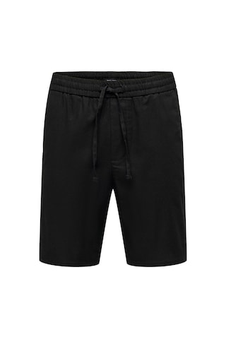 Only & Sons Onslinus 0007 Cot Lin Shorts Noos Erkek Şort-26438 - XS Siyah