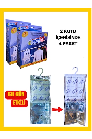 Nem Tutucu Alıcı Rutubet Giderici Önleyici Korozyon Önleyici Koku Giderici 2 Kg (2 Kutu - 4 Paket)