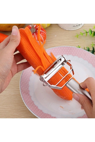 Çift Taraflı Pratik Meyve Sebze Soyucu Doğrayıcı Çok Renkli