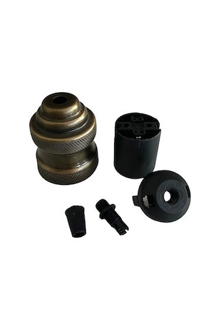 Duy Lalesi Ve E27 Duy Desenli Eskitme Renk Metal 1 Adet Eskitme