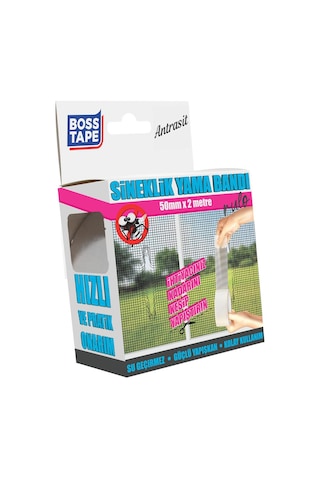 Boss Tape Sineklik Yama Rulosu Antrasit Renk En:50mm Boy:2mt