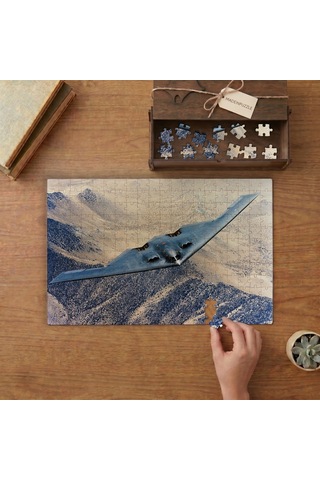 Ağır Bombardıman Uçağı Tasarımı 240 Parça Ahşap Puzzle Ahşap Kutuda Mpy10187