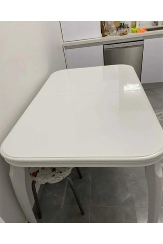 100x50cm Parlak Beyaz Yapışkanlı Folyo Mutfak Dolap Ve Mobilya Ka