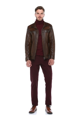 Derinss Der166 Hakiki Deri Erkek Taba Mont