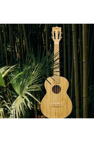 Aklot Akbc-23 Concert Boy Masif Bambo Ağacı Kaliteli Ukulele Ful Set Naturel