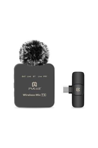 Springsun Puluz Pu646b Kablosuz Mikrofon Sistemi 1 Alıcı Ve 1 Verici İle 10m İletim Menzili Dahili Pil Android Telefonlar Bilgisayar