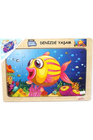 Playwood Ahşap Eğitici Puzzle Denizde Yaşam 20 Parça Ony187/188