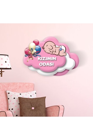 Kişiye Özel Kızımın Odası Ahşap Duvar Yazısı - 1