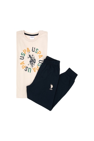 U.s. Polo Assn. Erkek Çocuk Bej Pijama Takım 50318681-vr011 Bej