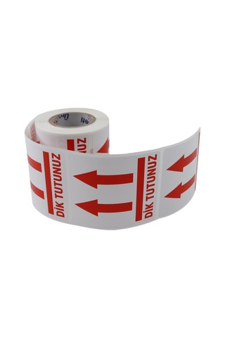 Dik Tutunuz Etiketi 70mm X 80mm Ruloda 250 Adet Kuşe Rulo Etiket
