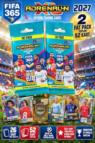 Panini Fıfa 365 Adrenalyn Xl 2027 Fat Pack Futbolcu Kartı 2 Paket Toplam 52 Kart