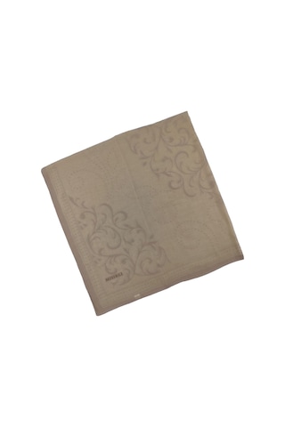 Mısırlı Eşarpları Pamuk Devore Etnik Desenli Eşarp Vizon