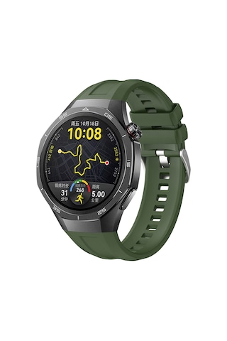 Ariatech Huawei Watch Gt5 Pro 46mm Uyumlu Krd-130 Silikon Kordon Strap Kayış-yeşil