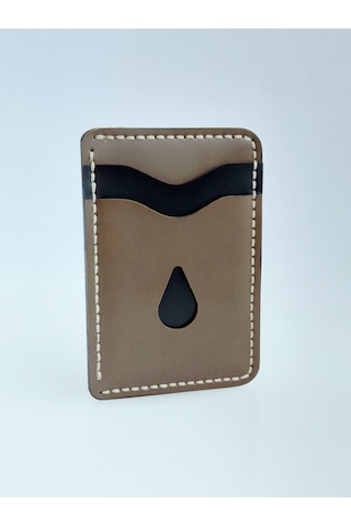 Luna Luster El Yapımı Hakiki Deri Minimalist Kartlık Ve İnce Cüzdan Drc96 Acı Kahverengi