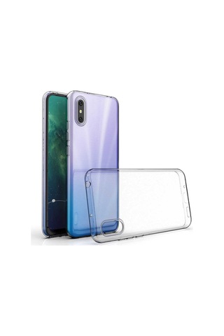 Xiaomi Redmi 9A Kılıf Zore Şeffaf Ince Ve Esnek Süper Silikon Renksiz