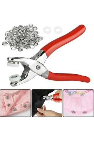 Tineke 9.5 Mm Metal Çıt Çıt, El Pensesi, Set- Gömlek Ve Bebe Çıtç