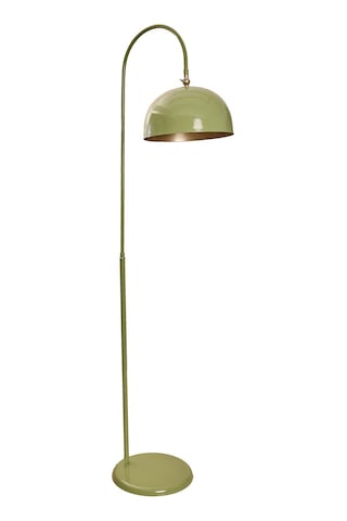 Luzarana Sonart Lambader Su Yeşili Metal Tasarım Lüx Yerden Aydınlatma Sarı