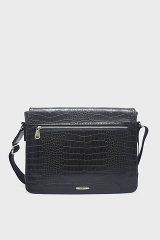 Kanuga Ysm1587 Siyah Kroko Unisex Ysm18y Çapraz Çanta Siyah Kroko Siyah